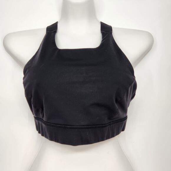 Lululemon Black Fast & Free Racerback Sports Bra (Nulux) Women's M - Picture 3 of 6